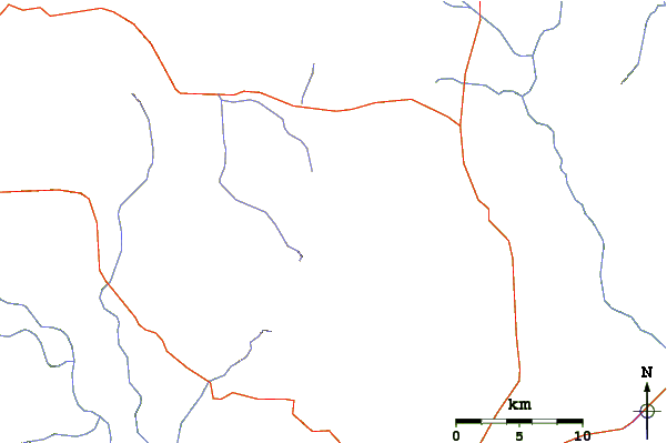 Roads and rivers around Acotango