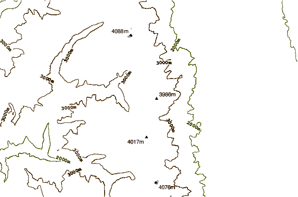 Mountain peaks around Acrodectes Peak