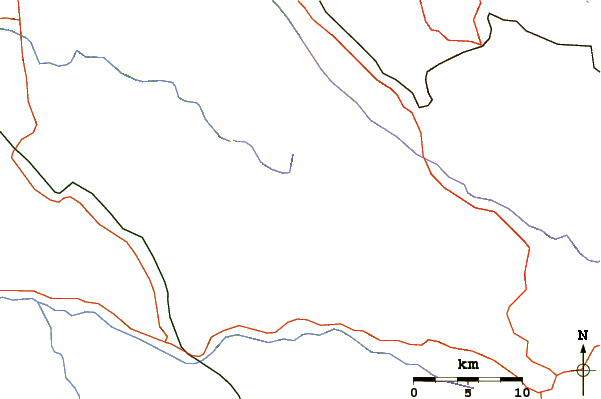 Roads and rivers around Adam's Peak