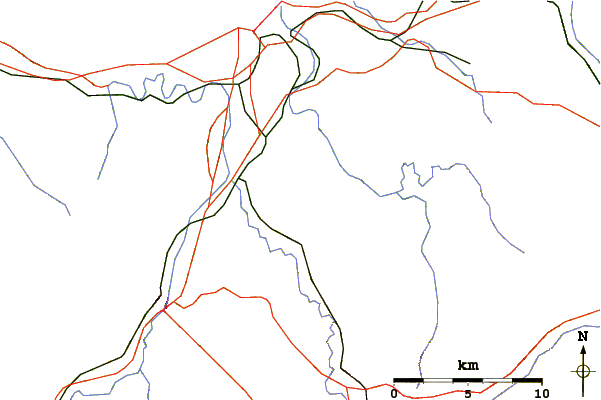 Roads and rivers around Adarra