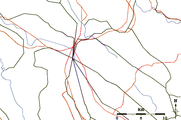 Roads and rivers around Adlisberg