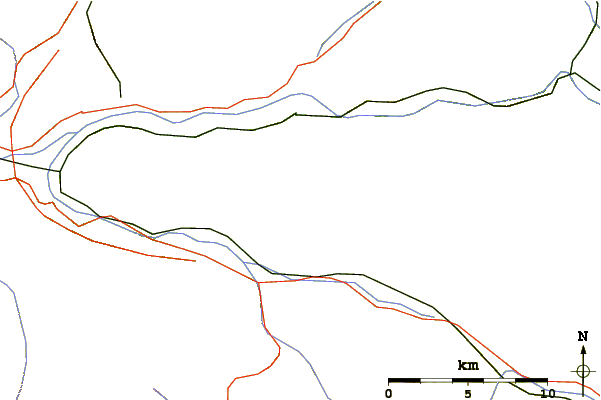 Roads and rivers around Admonter Kalbling