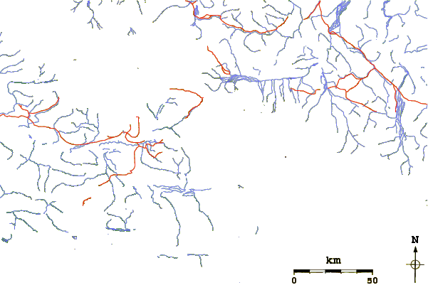 Roads and rivers around Aello Peak