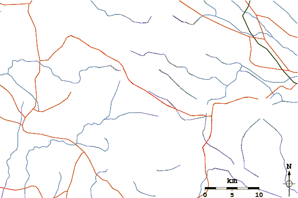 Roads and rivers around Agasthyamalai Hills