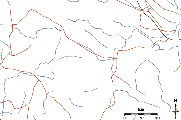 Roads and rivers around Agastya Mala