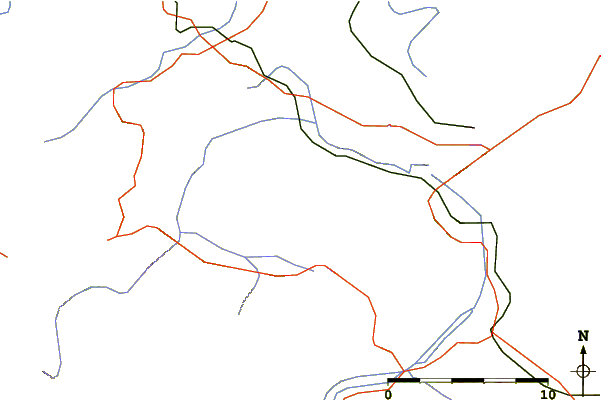 Roads and rivers around Aggenstein