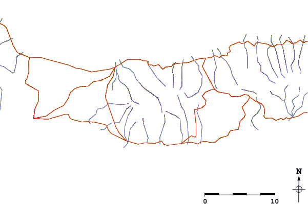 Roads and rivers around Água de Pau (volcano)