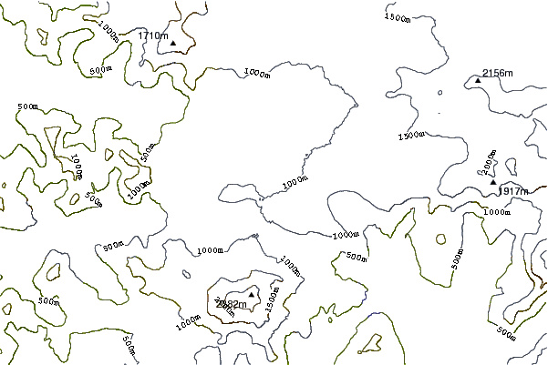 Mountain peaks around Aguilera (volcano)