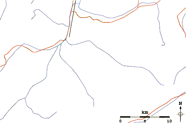 Roads and rivers around Ahornspitze