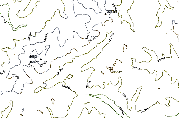 Mountain peaks around Aiguille De Rochefort