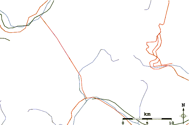 Roads and rivers around Aiguille De Rochefort