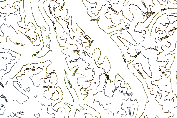 Mountain peaks around Aiguille Peak