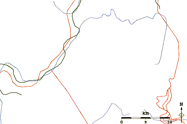 Roads and rivers around Aiguille Verte