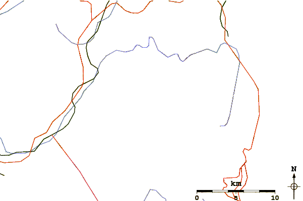 Roads and rivers around Aiguille d'Argentière