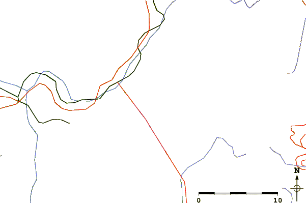 Roads and rivers around Aiguille de Blaitière