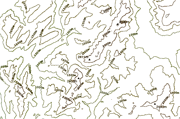 Mountain peaks around Aiguille de Borderan