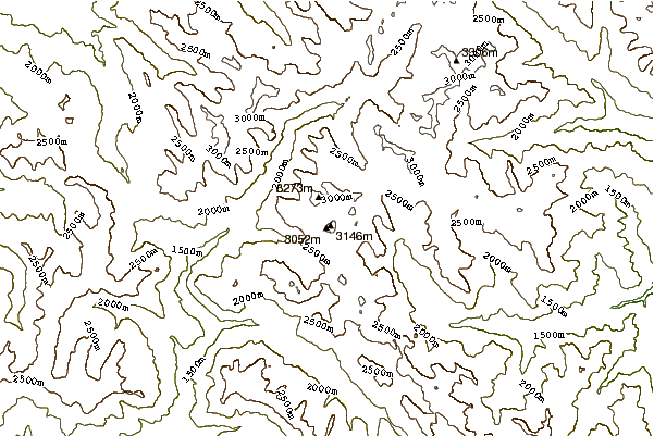 Mountain peaks around Aiguille de Chambeyron