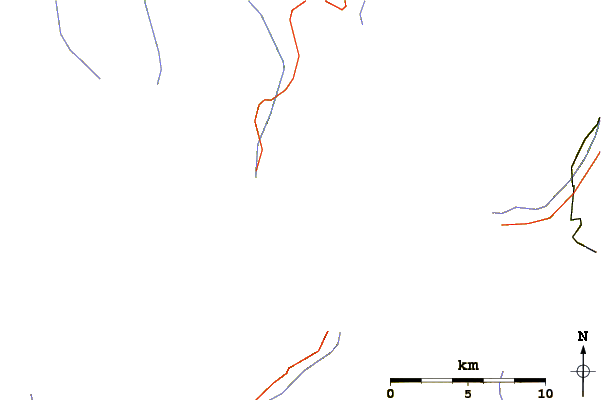 Roads and rivers around Aiguille de la Tsa