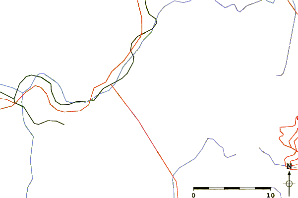 Roads and rivers around Aiguille des Grands Charmoz