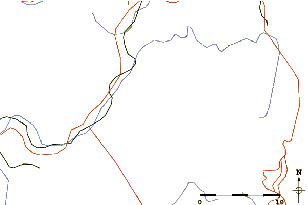 Roads and rivers around Aiguille des Grands Montets