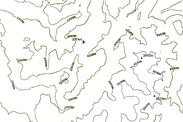 Mountain peaks around Aiguille du Belvédère