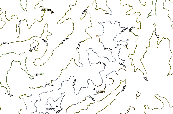 Mountain peaks around Aiguille du Dru