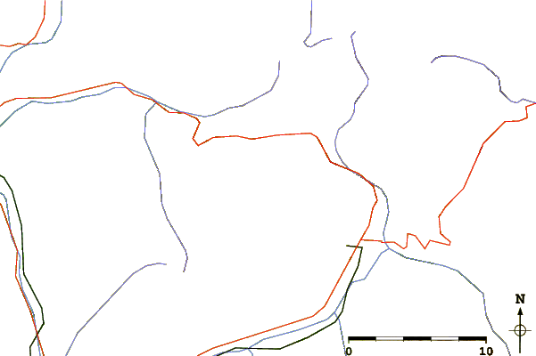 Roads and rivers around Aiguille du Grand Fond