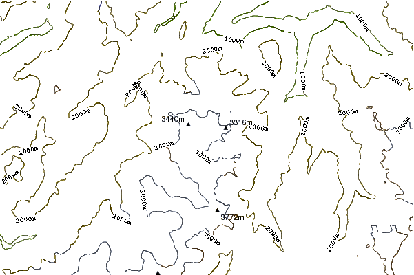 Mountain peaks around Aiguilles Dorées