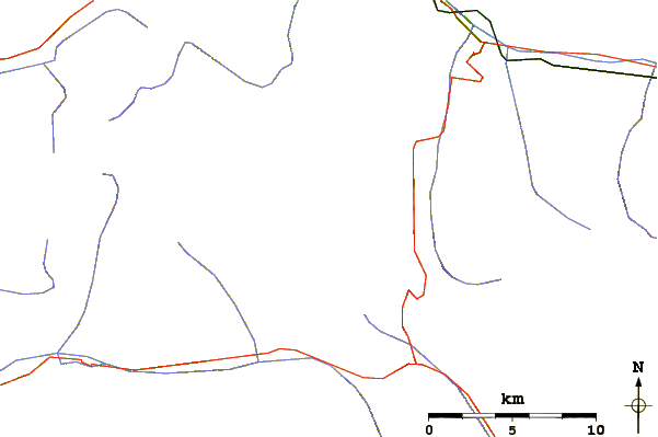 Roads and rivers around Aiguilles d'Arves