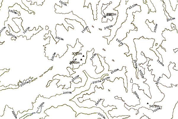 Mountain peaks around Airola Peak