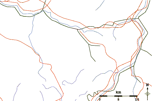 Roads and rivers around Aitz Txiki