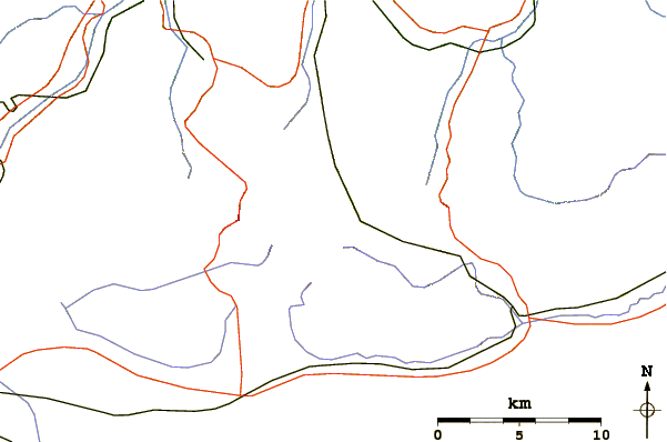 Roads and rivers around Aizkorri