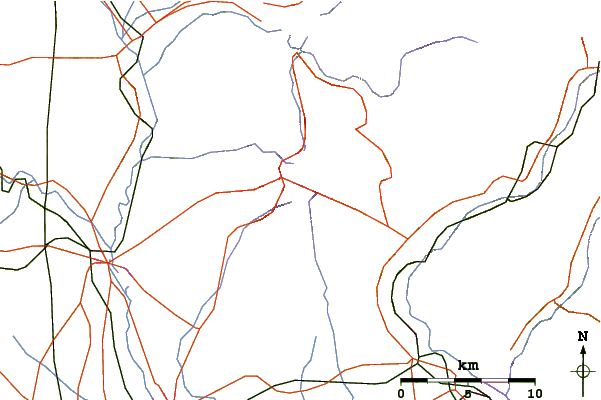 Roads and rivers around Akagi