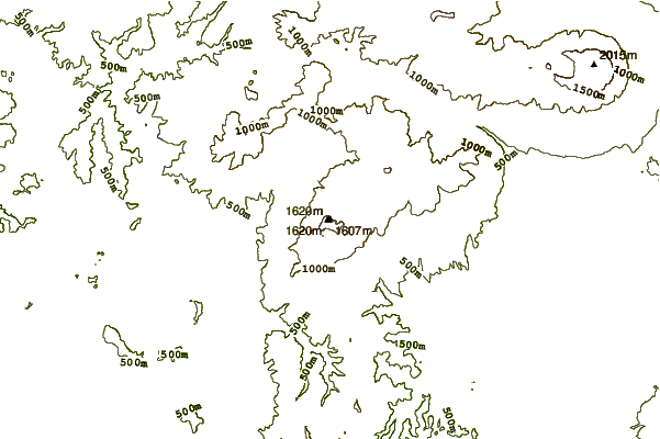 Mountain peaks around Akita-komaga-take