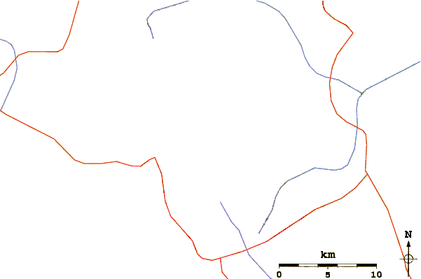 Roads and rivers around Aktas Dağı