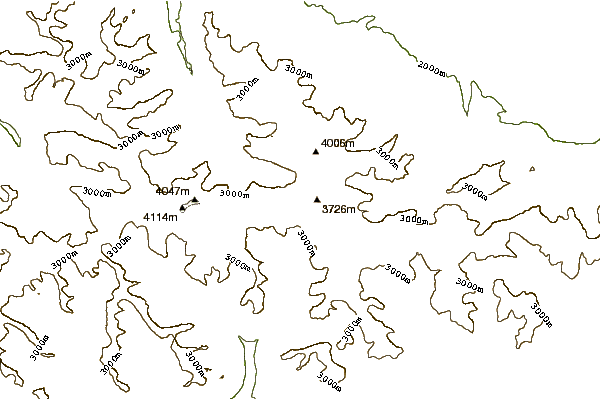 Mountain peaks around Aktru