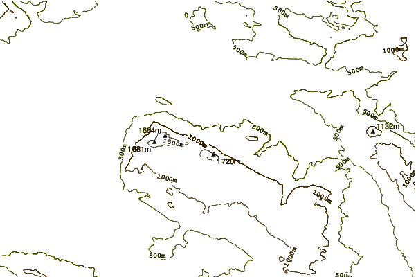 Mountain peaks around Alburni