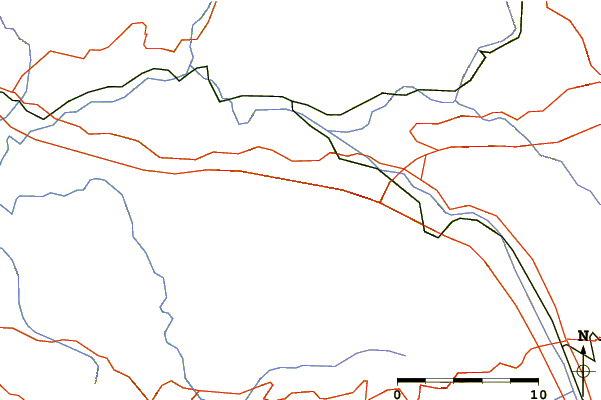 Roads and rivers around Alburni