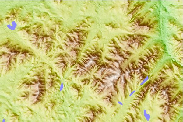 Surf breaks located close to Algonquin Peak