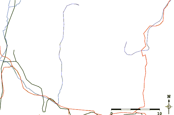 Roads and rivers around Allison Peak