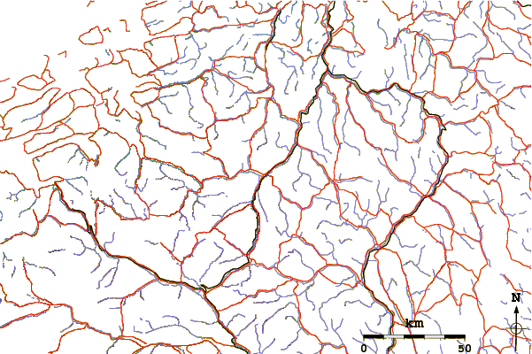Roads and rivers around Allmannberget