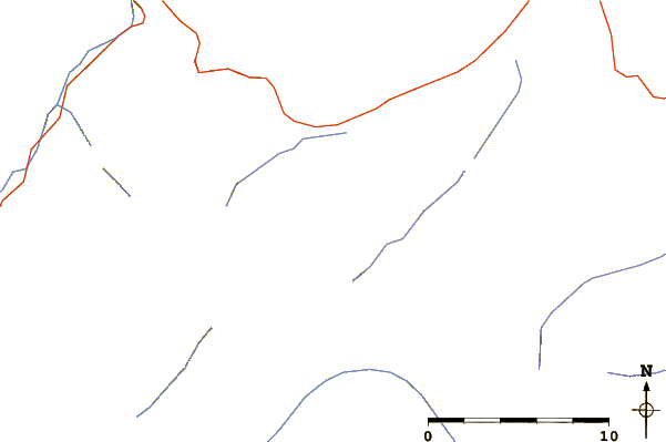 Roads and rivers around Almost-a-Dog Mountain