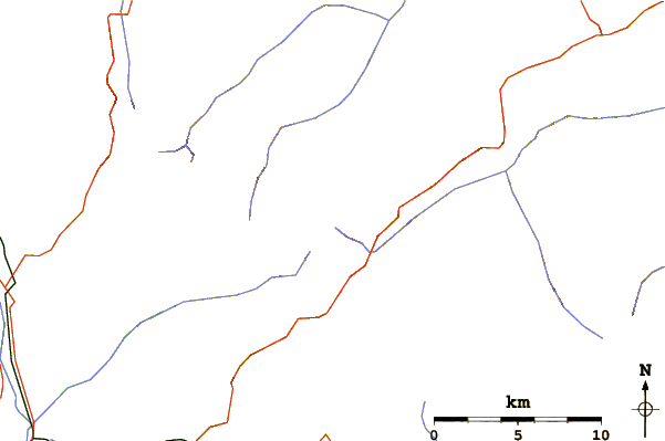 Roads and rivers around Alpe di Succiso