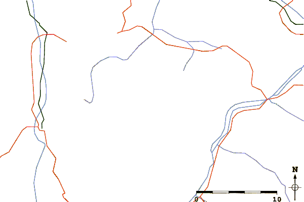 Roads and rivers around Älpelekopf (Gerstruben)