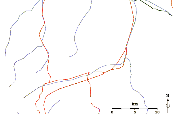 Roads and rivers around Alperschällihorn