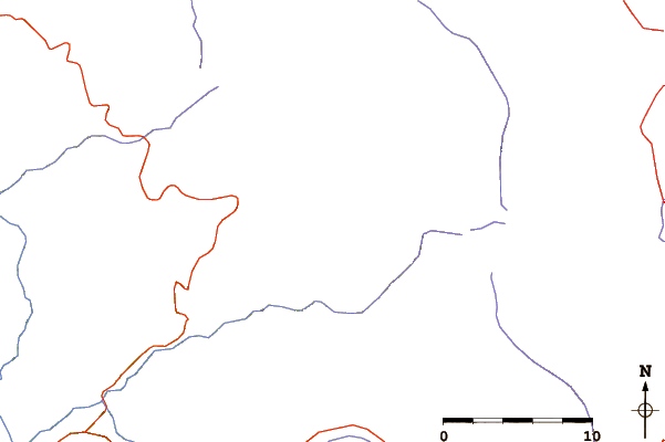 Roads and rivers around Alta Peak