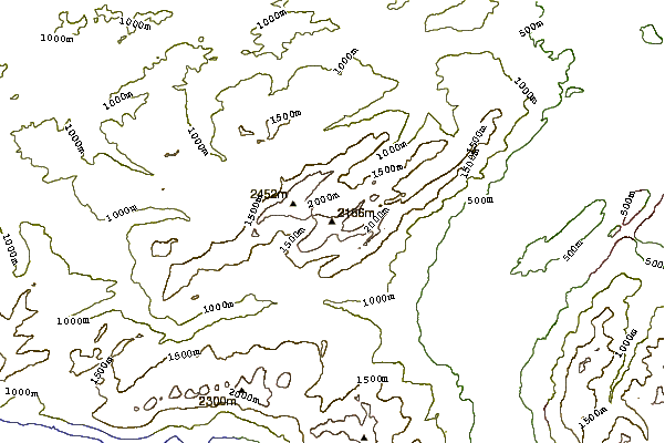 Mountain peaks around Altmann (mountain)