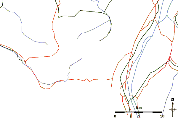 Roads and rivers around Altmann (mountain)