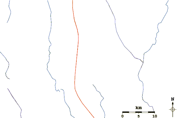 Roads and rivers around Alto de Nique