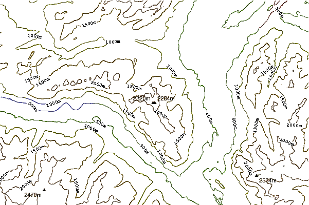 Mountain peaks around Alvier (mountain)